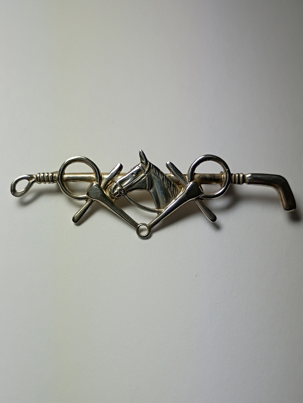 Vintage Sterling Silver Horse Stock Pin/Brooch